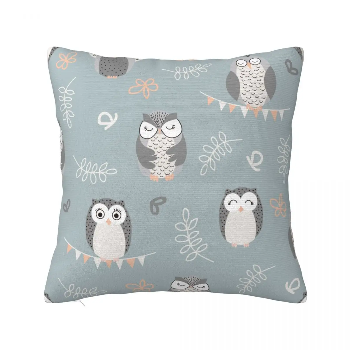 

Owl Animal Plaid Pillowcase Printing Polyester Cushion Cover Decor Cartoon Collage Pillow Case Cover Home Square 18"