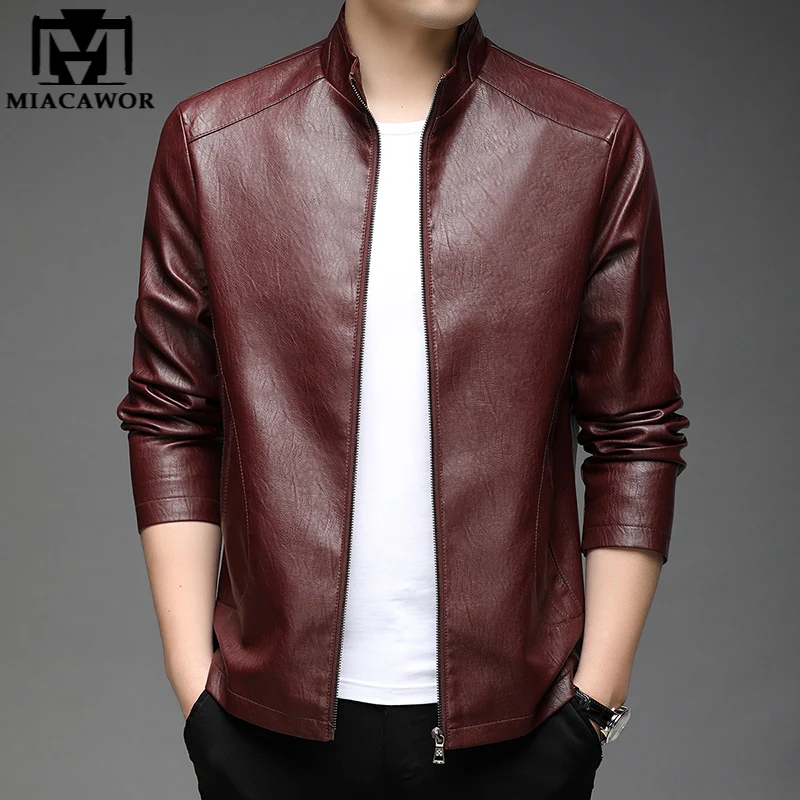 New Brand Designer Casual Fashion PU Faux Leather Jackets Men Classic Motorcycle Bomber Coats Mens Clothing J787
New Brand Designer Casual Fashion PU Faux Leather Jackets Men Classic Motorcycle Bomber Coats Mens Clothing J787