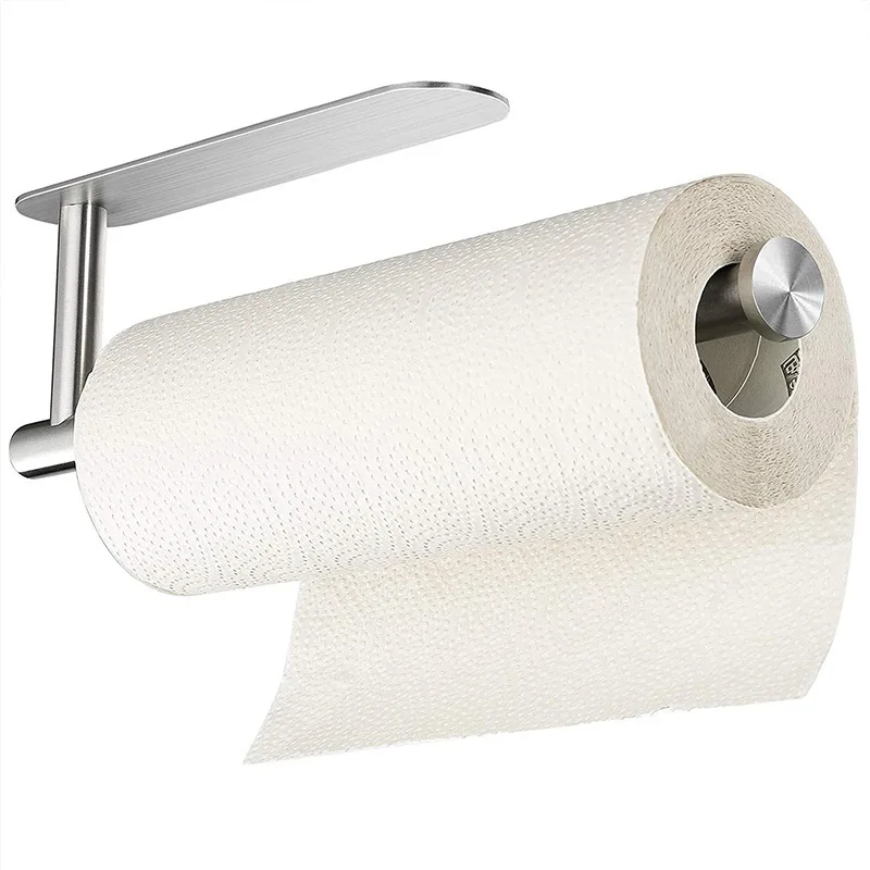 Silver 304 stainless steel roll paper holder hole-free paper towel holder Kitchen bathroom towel bar self-adhesive dual purpose
Silver 304 stainless steel roll paper holder hole-free paper towel holder Kitchen bathroom towel bar self-adhesive dual purpose