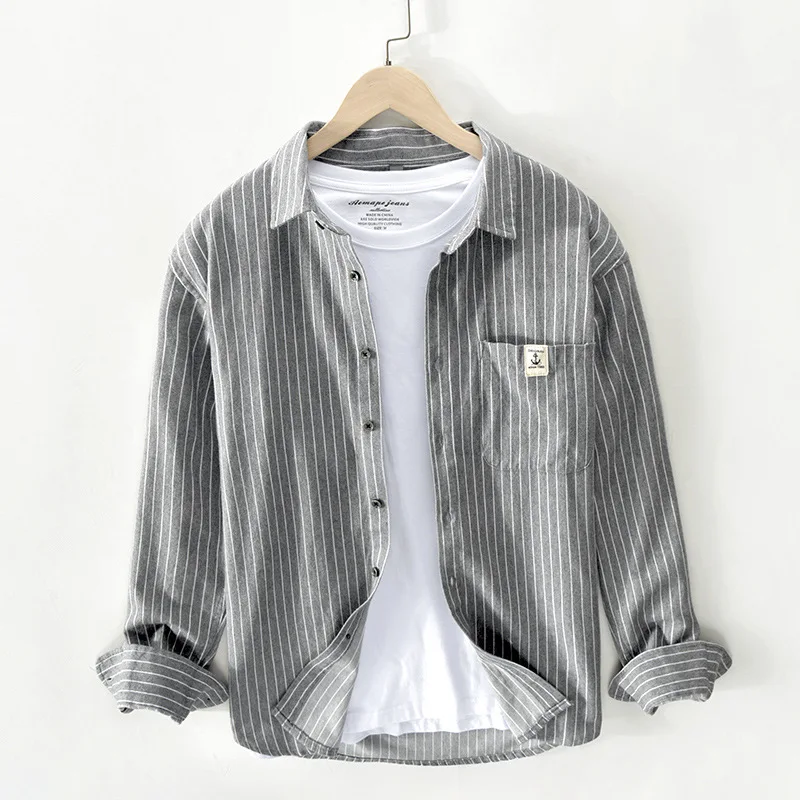 Men Clothing 2022 New 100% Cotton Long Sleeve Men's Shirt Loose Man Business Casual Shirts Classic Striped Male Social Shirts
Men Clothing 2022 New 100% Cotton Long Sleeve Men's Shirt Loose Man Business Casual Shirts Classic Striped Male Social Shirts