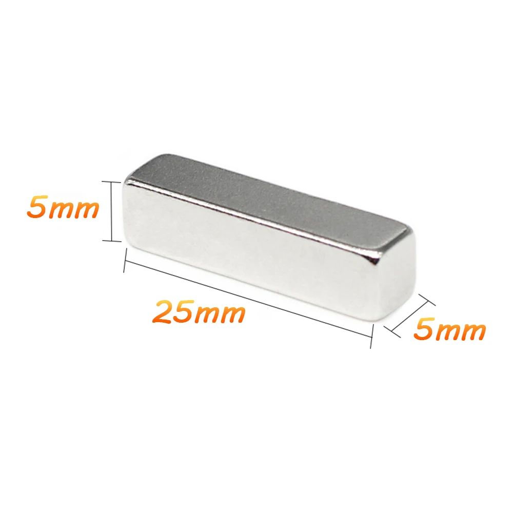 2~100pcs 25x5x5 mm Block Powerful N35 Magnet 25mmX5mm Sheet Permanent Magnets 25x5x5mm Neodymium Magnetic Strong 25*5*5
2~100pcs 25x5x5 mm Block Powerful N35 Magnet 25mmX5mm Sheet Permanent Magnets 25x5x5mm Neodymium Magnetic Strong 25*5*5