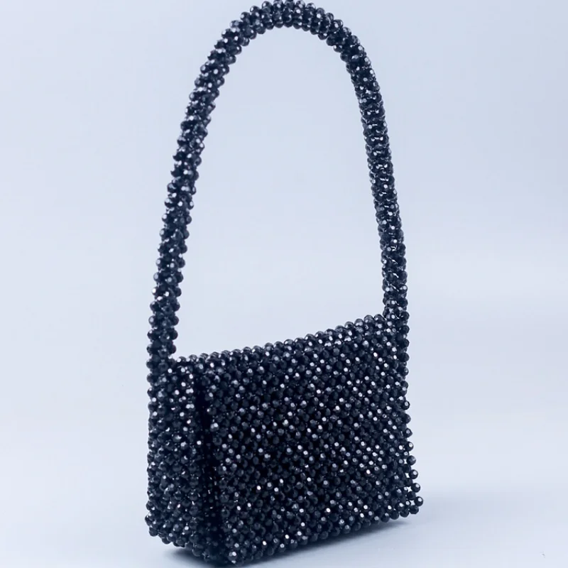 Women Bsg Fashion Dark Black Acrylic Handmade Beaded Bag Square Evening Bag Dinner Party Wedding Shoulder Bag Bolsa Feminina
Women Bsg Fashion Dark Black Acrylic Handmade Beaded Bag Square Evening Bag Dinner Party Wedding Shoulder Bag Bolsa Feminina