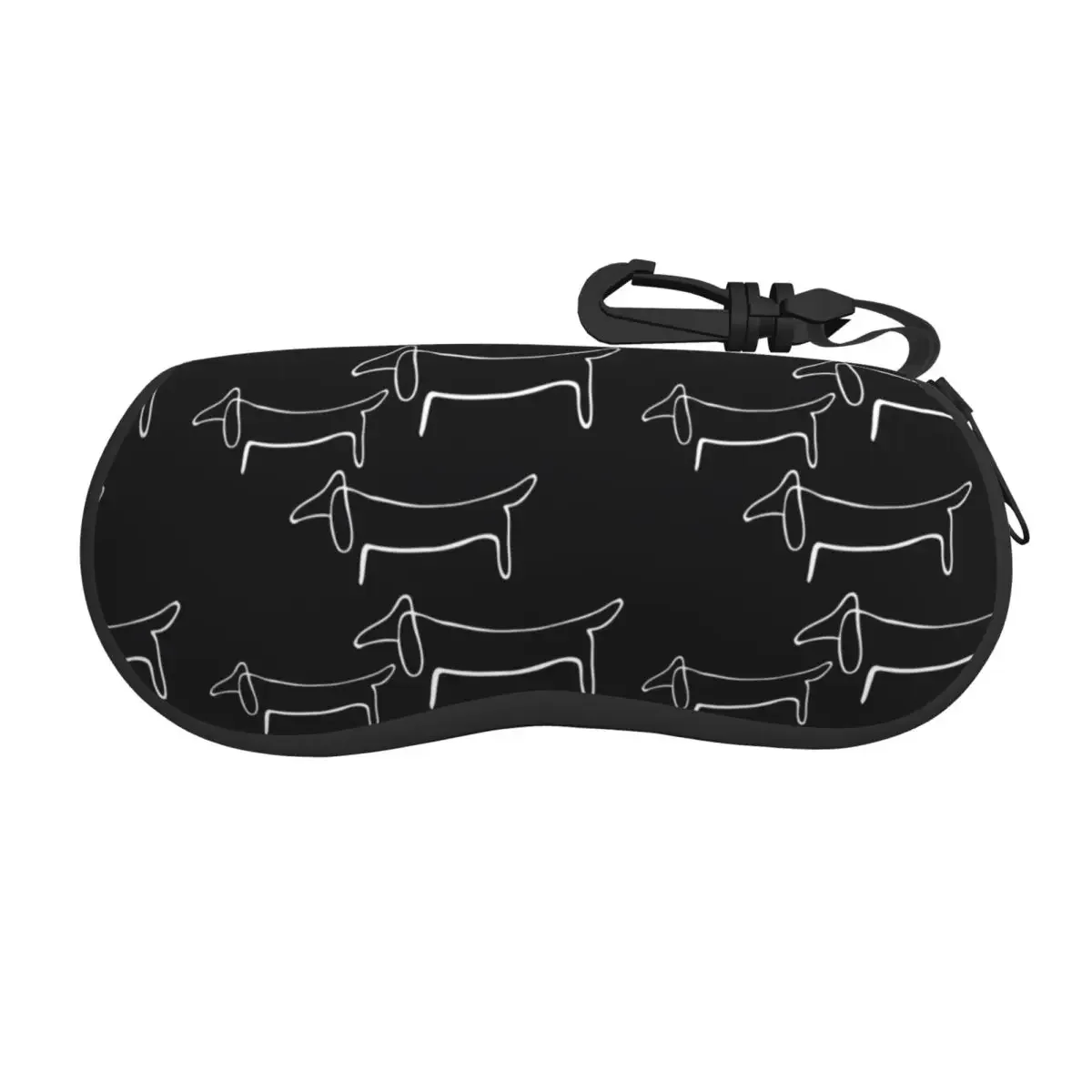 

Picasso Wiener Dog Dachshund Sunglasses Case Neoprene Zipper Sausage Badger Dog Shell Eyeglass Case Protective Box For Glasses