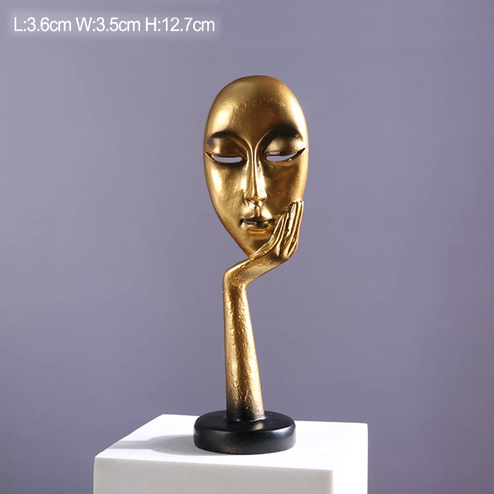 Mask Man Model Ornaments Simple Creative Art Statue Decor Gold Human Mask Carving Sculpture Figurine Home Office Art Decoration
Mask Man Model Ornaments Simple Creative Art Statue Decor Gold Human Mask Carving Sculpture Figurine Home Office Art Decoration