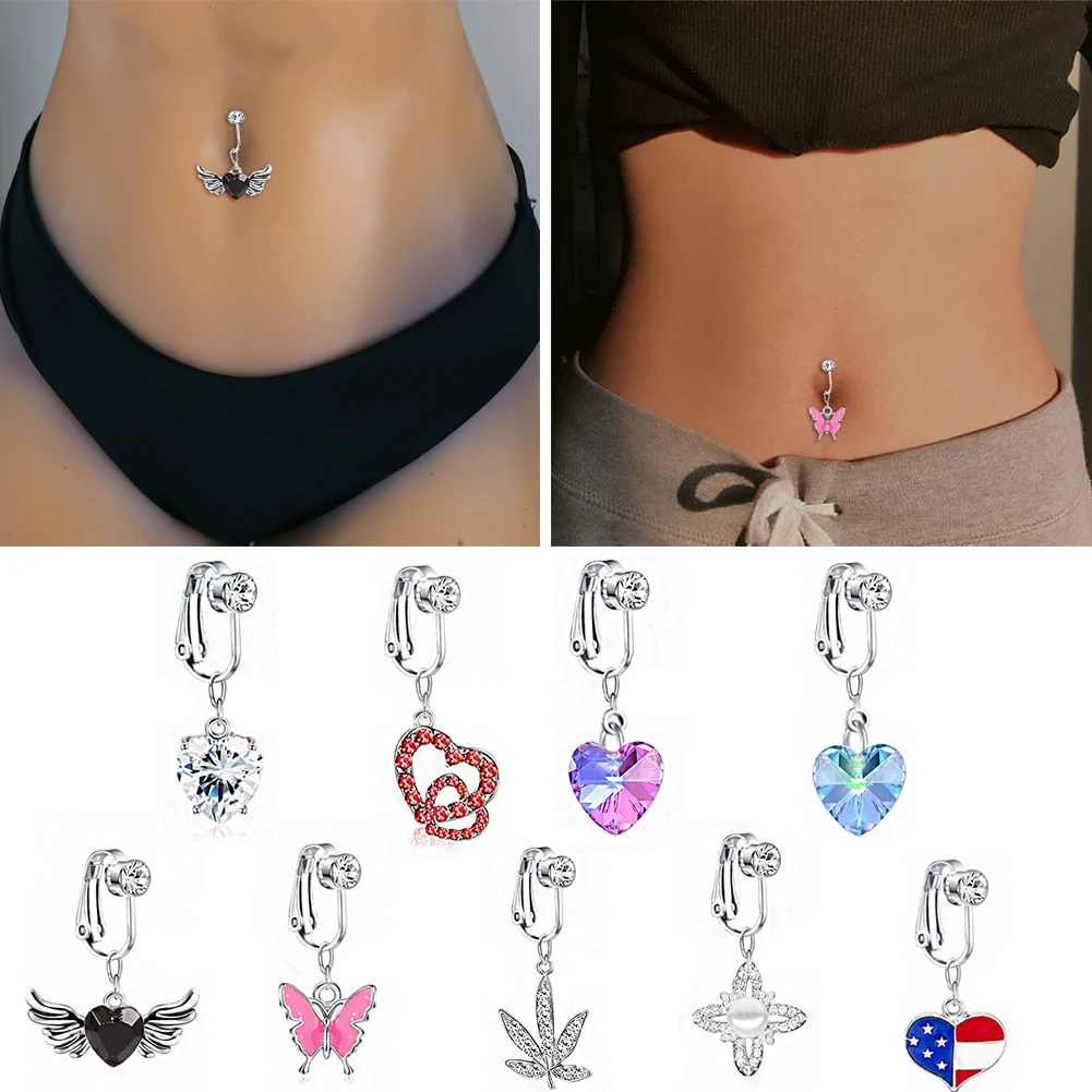Faux Fake Belly Ring Butterfly Fake Belly Piercing Clip on Umbilical Navel Belly Button Cartilage Clip on Earrings Body Jewelry
Faux Fake Belly Ring Butterfly Fake Belly Piercing Clip on Umbilical Navel Belly Button Cartilage Clip on Earrings Body Jewelry