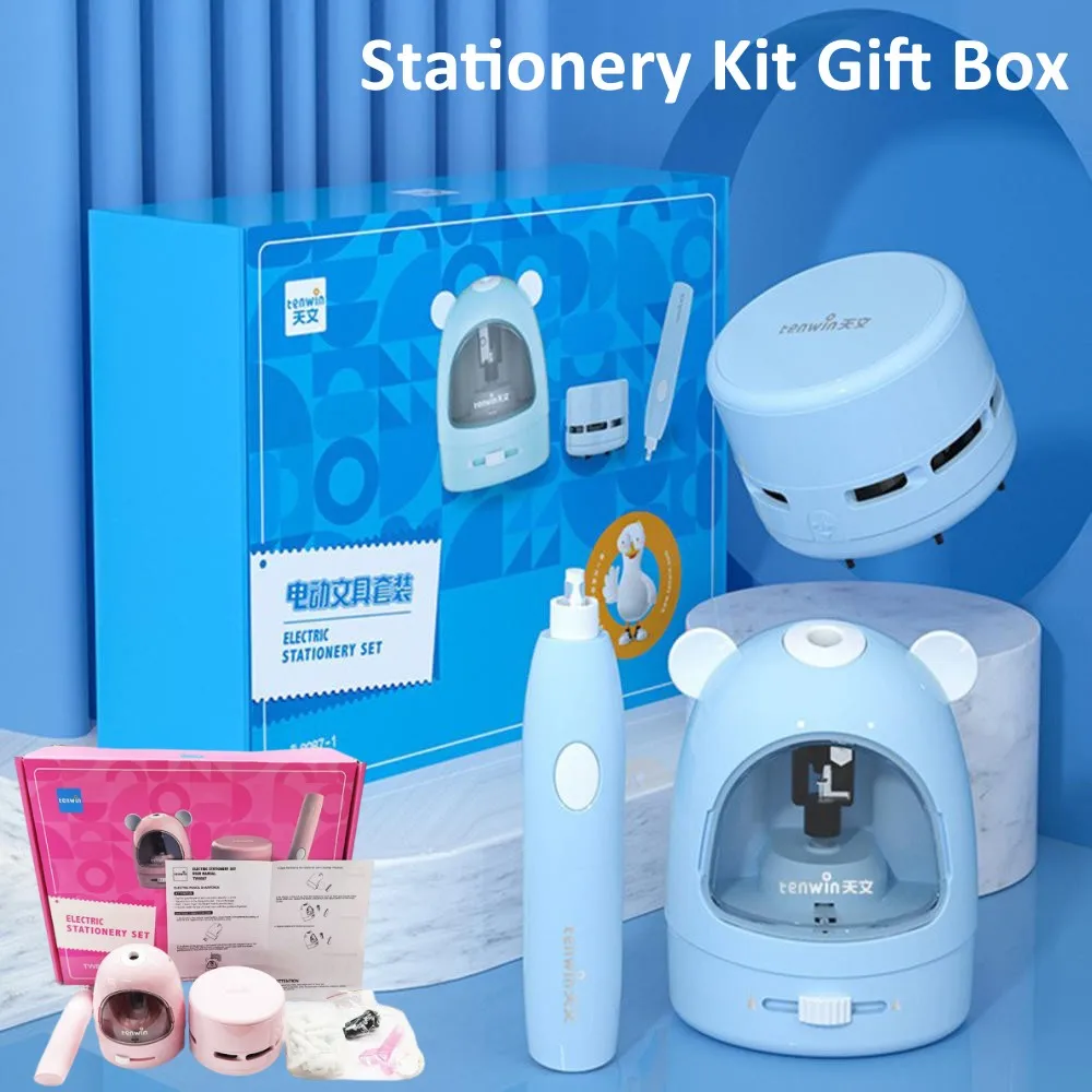 Electric Pencil Sharpener Eraser Desktop Vacuum Cleaner Stationery Set Gift Box Automatic Pencil Sharpener Stationery Supplies
Electric Pencil Sharpener Eraser Desktop Vacuum Cleaner Stationery Set Gift Box Automatic Pencil Sharpener Stationery Supplies