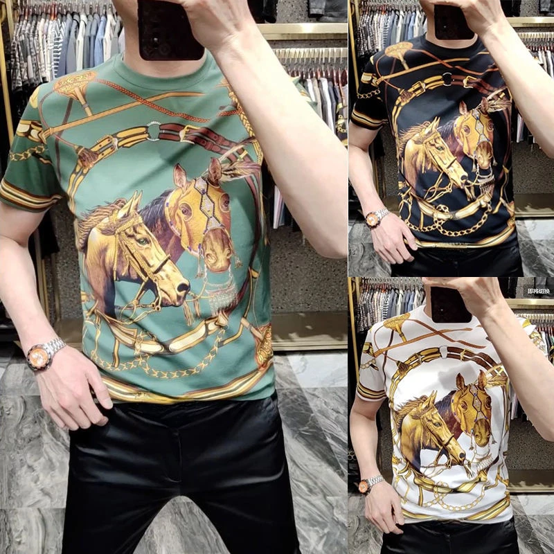 Summer Short Sleeve Men's Printed Crew Neck Slim Half Sleeve Fashion Casual Bottoming T-shirt
Summer Short Sleeve Men's Printed Crew Neck Slim Half Sleeve Fashion Casual Bottoming T-shirt