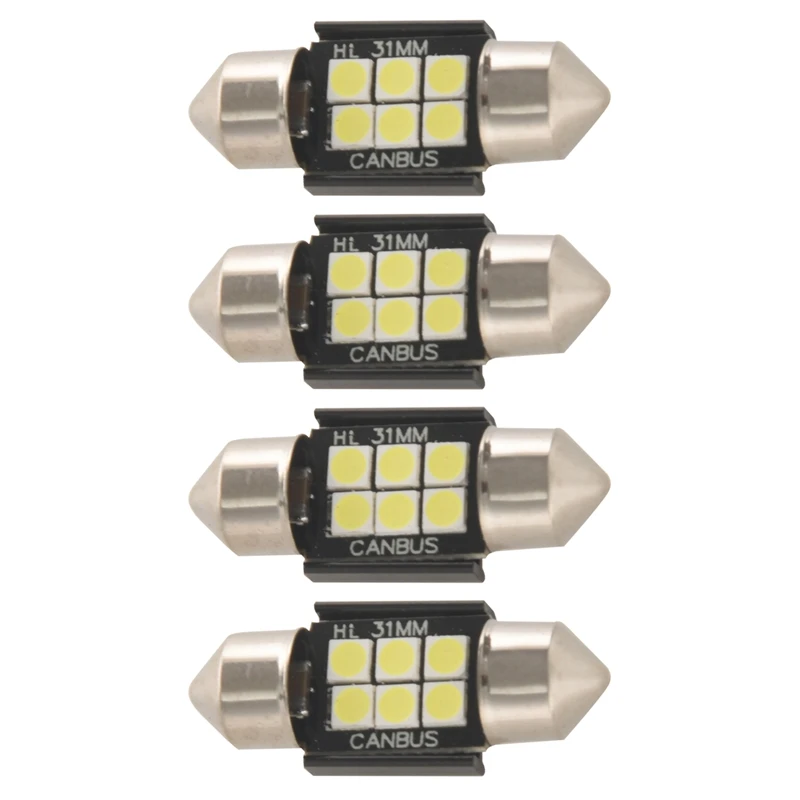 

8X 400 Lumens 3020 Chipset Canbus Error Free Led Bulbs For Interior Car Lights License Plate Dome Map Door Courtesy 31Mm