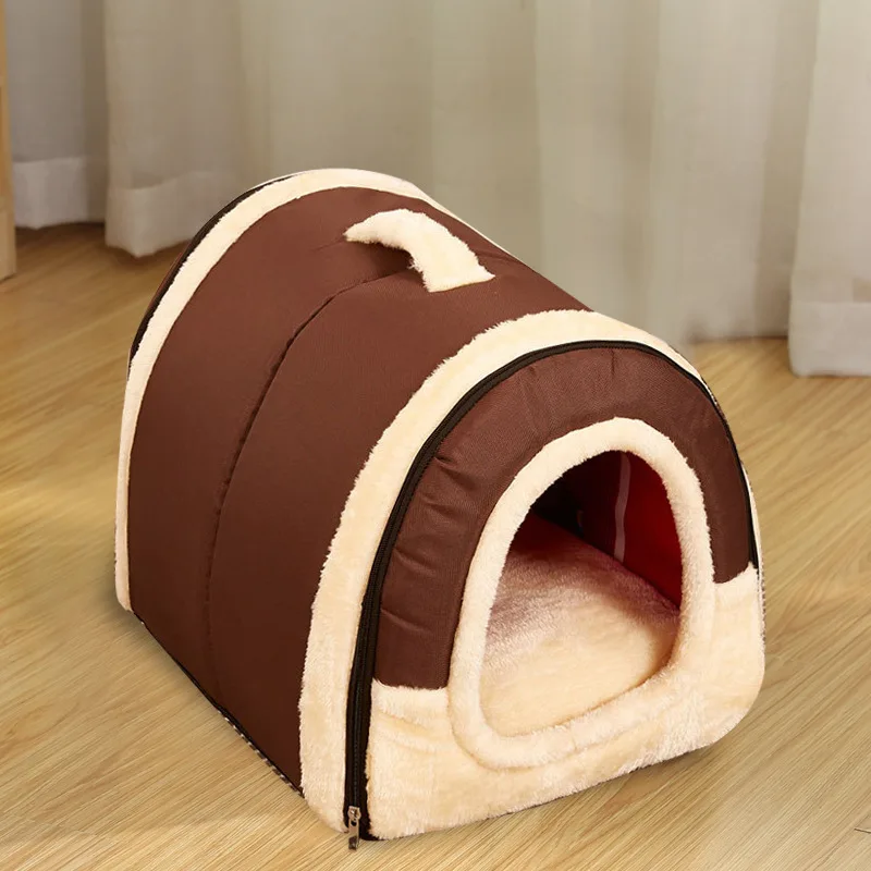 

Winter cat litter small dog kennel Four seasons universal pet litter Foldable cat house can be dismantled and washed cat pad wit