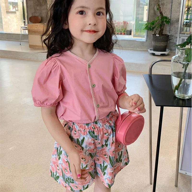 Girl's Summer Clothing Set Korean Solid Blouses + Shorts Outfits Children Sweet Party Clothes Baby Short Sleeves Costume
Girl's Summer Clothing Set Korean Solid Blouses + Shorts Outfits Children Sweet Party Clothes Baby Short Sleeves Costume