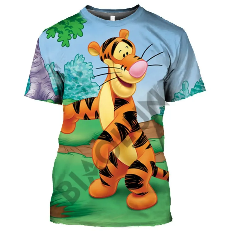 Модная Летняя мужская футболка Disney Tigger hoo, дышащая уличная футболка с 3D принтом, мужские Забавные топы с мультяшным рисунком, футболки 
Модная Летняя мужская футболка Disney Tigger hoo, дышащая уличная футболка с 3D принтом, мужские Забавные топы с мультяшным рисунком, футболки