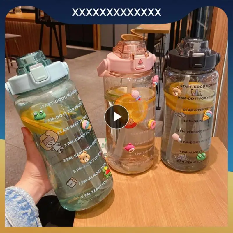 2L Water Bottle Large Capacity Scale Drink Jugs with Stickers Portable Outdoor Travel Camping Sports Water Bottles Leakproof
2L Water Bottle Large Capacity Scale Drink Jugs with Stickers Portable Outdoor Travel Camping Sports Water Bottles Leakproof