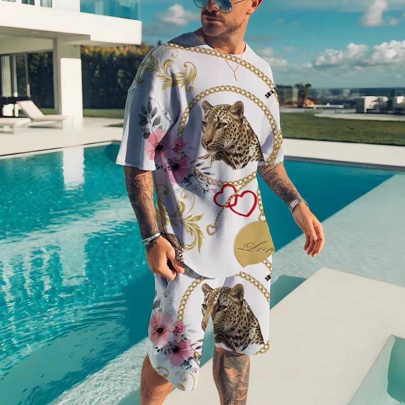 Summer Men's Sportswear 3D Printed Animal Plant Leisure Wear Fitness Sports Running Printed T-shirt Set 2023 New Hot Sales
Summer Men's Sportswear 3D Printed Animal Plant Leisure Wear Fitness Sports Running Printed T-shirt Set 2023 New Hot Sales