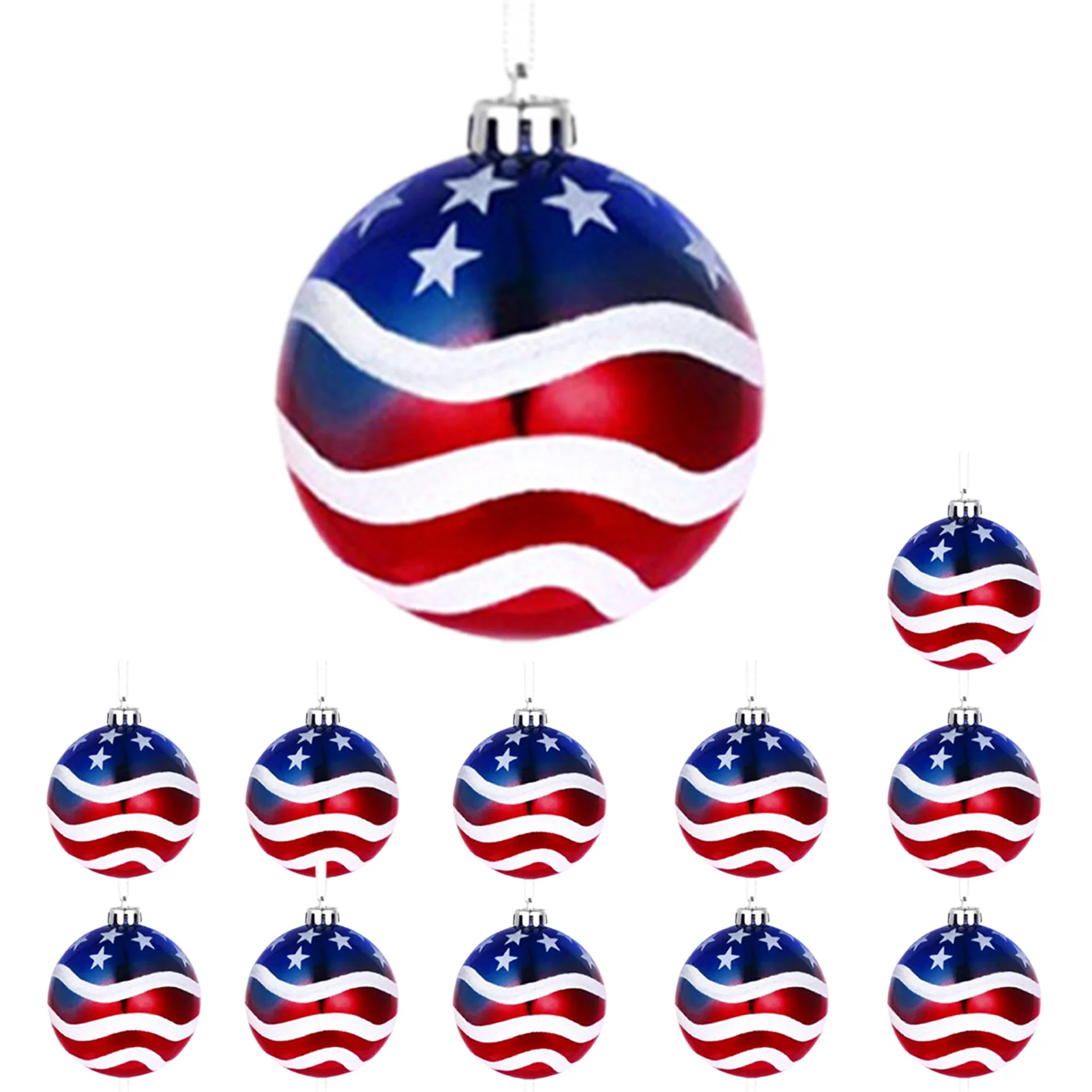 12pcs 4th Of July Ball Ornament 4th Of July USA Themed Ball Ornament Party Decoration Spring Trees Christmas Tree Ornaments For 
12pcs 4th Of July Ball Ornament 4th Of July USA Themed Ball Ornament Party Decoration Spring Trees Christmas Tree Ornaments For