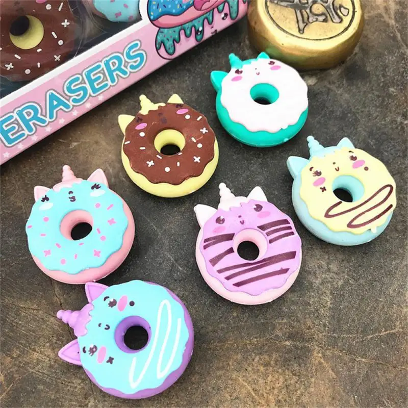 

Donut Shape I Eraser Cute Cartoon Easy To Carry Eraser Set Safe And Non-toxic Environmentally Friendly And Durable 1 Set