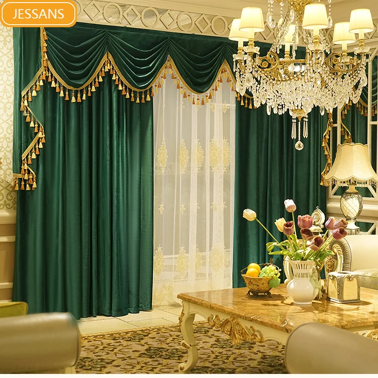 Luxury Atmosphere Green Velvet Clothmantle Curtain Head Luxury Villa Custom Valance Curtains for Living Room Dining Room Bedroom
Luxury Atmosphere Green Velvet Clothmantle Curtain Head Luxury Villa Custom Valance Curtains for Living Room Dining Room Bedroom