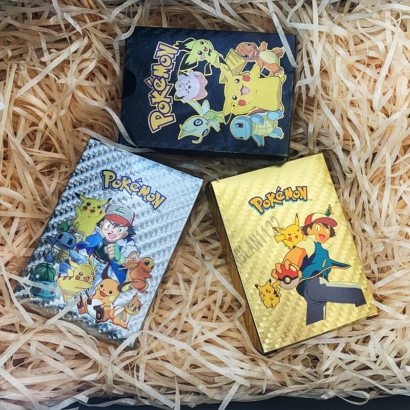 Pokemon Card Toy Gold Black Silver Cards English French Spanish Action Figure Charizard Anime Collection Plastic Birthday Gifts
Pokemon Card Toy Gold Black Silver Cards English French Spanish Action Figure Charizard Anime Collection Plastic Birthday Gifts