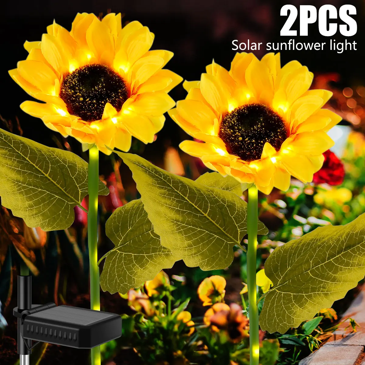 2 Pack Solar Sunflowers Outdoor Garden Lawn Light IP55 Waterproof Solar Flowers Pathway Light for Patio Yard Wedding Holiday
2 Pack Solar Sunflowers Outdoor Garden Lawn Light IP55 Waterproof Solar Flowers Pathway Light for Patio Yard Wedding Holiday