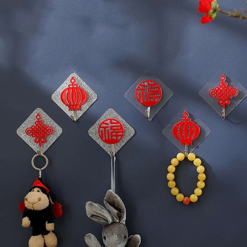 1Pc New Year Wall Hook Strong Load-bearing Punch Free Adhesive Stickers Red Fu Character Sticky Blessed Chinese Festive Hook
1Pc New Year Wall Hook Strong Load-bearing Punch Free Adhesive Stickers Red Fu Character Sticky Blessed Chinese Festive Hook