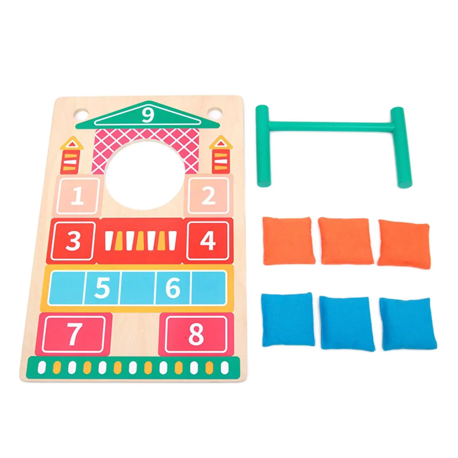 Wooden Sandbag Throwing Game Toss Game Board Game with 6 Sandbag Motor Skills
Wooden Sandbag Throwing Game Toss Game Board Game with 6 Sandbag Motor Skills