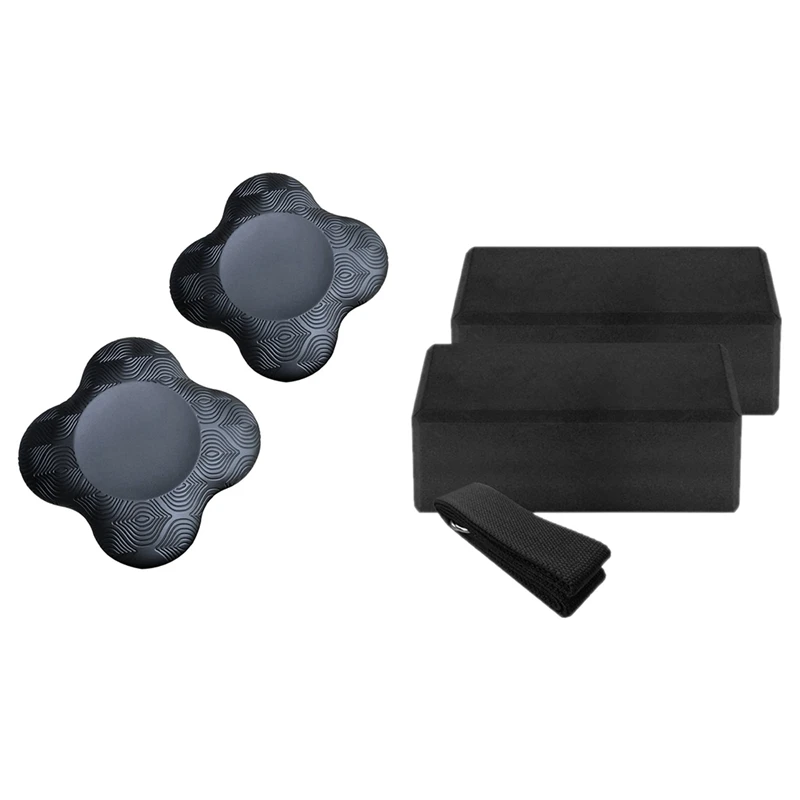 2X Portable Yoga Knee Pad Cushion Extra Thick & 2Pcs Yoga Block And Yoga Strap Set, High Density EVA Foam Block
2X Portable Yoga Knee Pad Cushion Extra Thick & 2Pcs Yoga Block And Yoga Strap Set, High Density EVA Foam Block