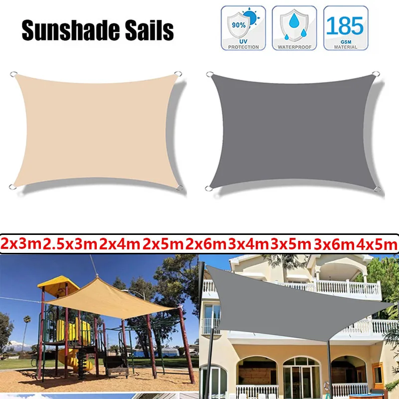 300D waterproof gray square rectangular shade sail, outdoor garden swimming pool awning, camping hiking sun shelter
300D waterproof gray square rectangular shade sail, outdoor garden swimming pool awning, camping hiking sun shelter