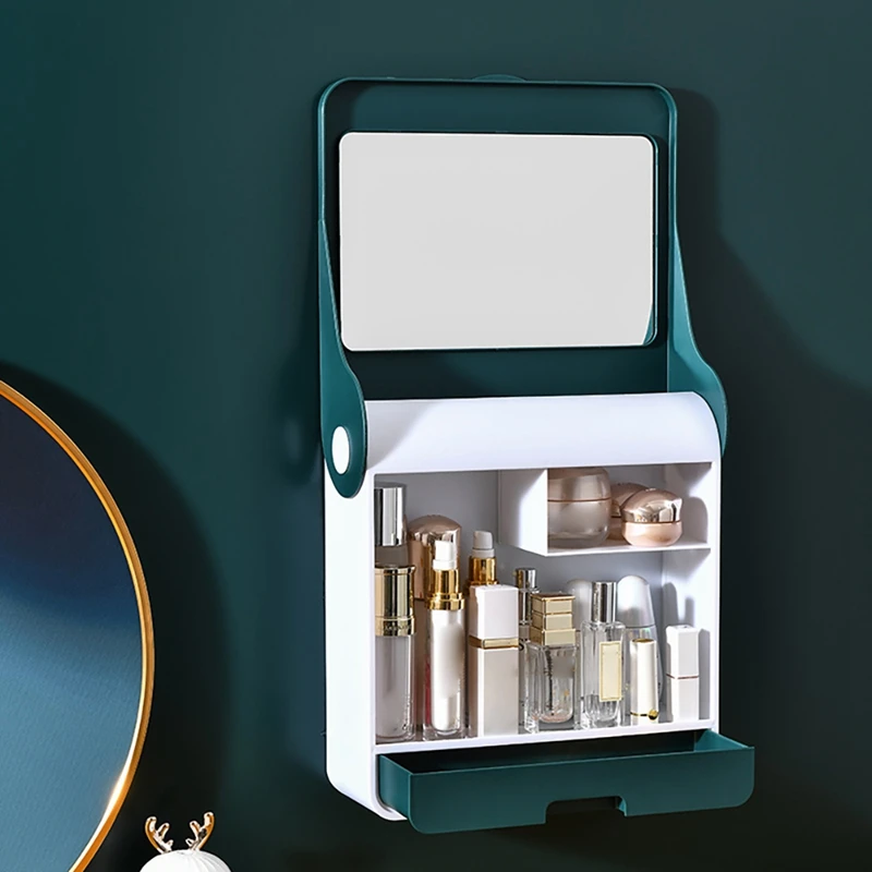 Wall Mounted Makeup Storage Box Bathroom Punch Free Cosmetic Organizer For Bathroom Women Skin Care Beauty Rack
Wall Mounted Makeup Storage Box Bathroom Punch Free Cosmetic Organizer For Bathroom Women Skin Care Beauty Rack