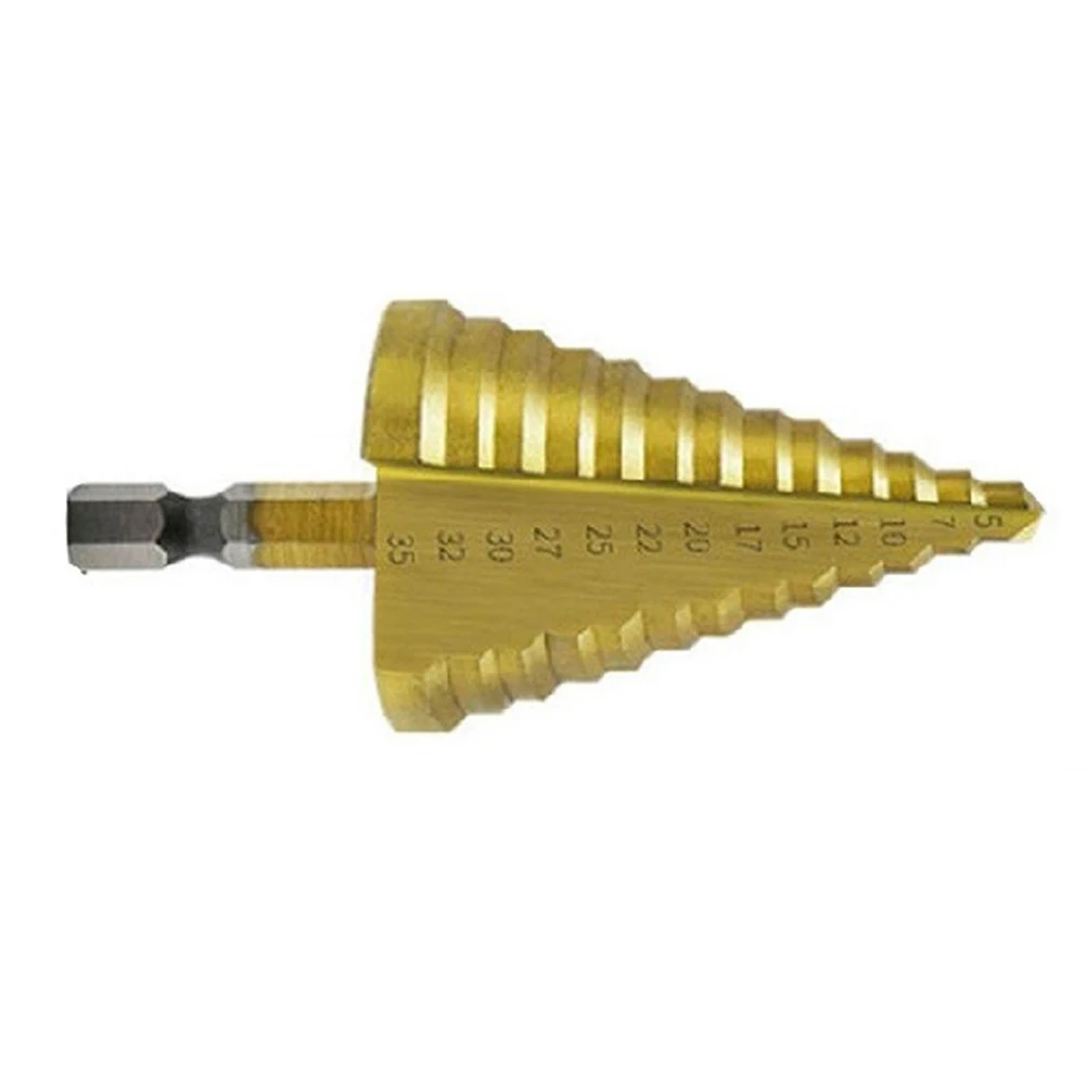 1Pc Step Core Drill Bit 5-35mm HSS Titanium 13 Steps Multiple Spiral Grooved Bits For Hole Cone Punching Power Tool Parts
1Pc Step Core Drill Bit 5-35mm HSS Titanium 13 Steps Multiple Spiral Grooved Bits For Hole Cone Punching Power Tool Parts