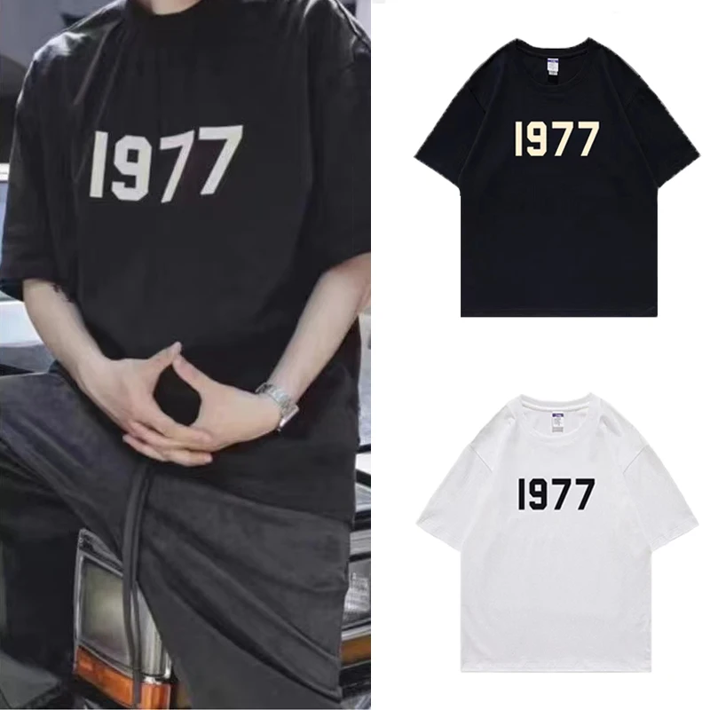 Summer Men'S Cotton T-Shirt 1977 Retro Printed Short-Sleeved Casual Oversized Roundneck Hip-Hop Street Men And Women Couple Tops
Summer Men'S Cotton T-Shirt 1977 Retro Printed Short-Sleeved Casual Oversized Roundneck Hip-Hop Street Men And Women Couple Tops
