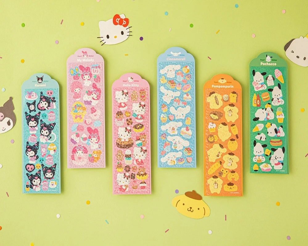 Japan Sanrio Dessert Laser Sparkling Goo Card Kuromi Mymelody Hand Account Material Stickers Children Girls DIY Toys Kawaii Gift
Japan Sanrio Dessert Laser Sparkling Goo Card Kuromi Mymelody Hand Account Material Stickers Children Girls DIY Toys Kawaii Gift