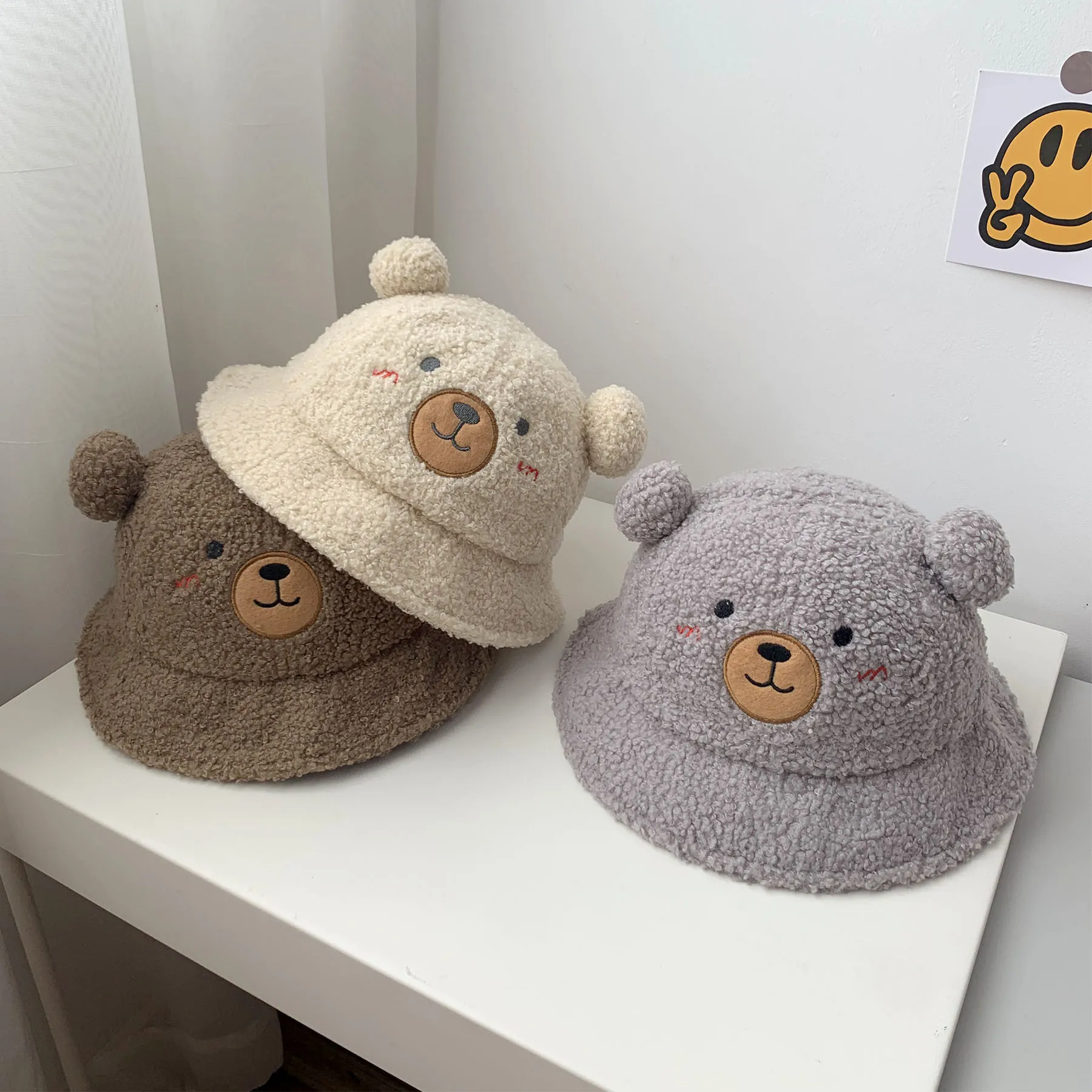 Winter Cartoon Baby Bucket Hat Autumn Lamb Wool Warm Fisherman Cap for Kids Boy Girl Korean Cute Bear Toddler Panama Caps Bonnet 
Winter Cartoon Baby Bucket Hat Autumn Lamb Wool Warm Fisherman Cap for Kids Boy Girl Korean Cute Bear Toddler Panama Caps Bonnet