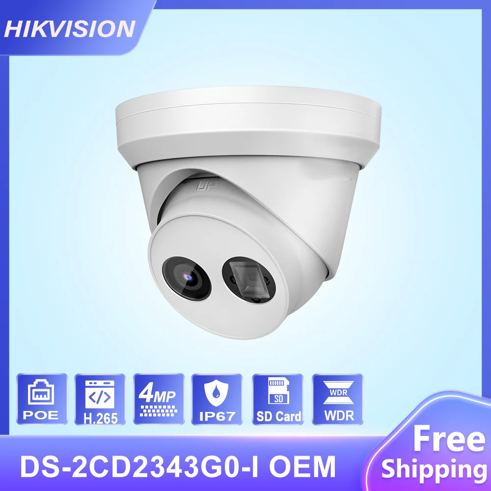 Hikvision 4mp IP Camera DS-2CD2343G0-I MINI Dome IP Camera WDR IR30M SD Card Slot Face Detect OEM Video Surveillance Camera 
Hikvision 4mp IP Camera DS-2CD2343G0-I MINI Dome IP Camera WDR IR30M SD Card Slot Face Detect OEM Video Surveillance Camera