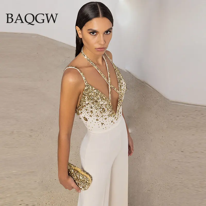 Женский комбинезон с лямкой на шее, комбинезон без рукавов с глубоким V-образным вырезом и высокой талией, Облегающий комбинезон с вышивкой, женская одежда
Женский комбинезон с лямкой на шее, комбинезон без рукавов с глубоким V-образным вырезом и высокой талией, Облегающий комбинезон с вышивкой, женская одежда