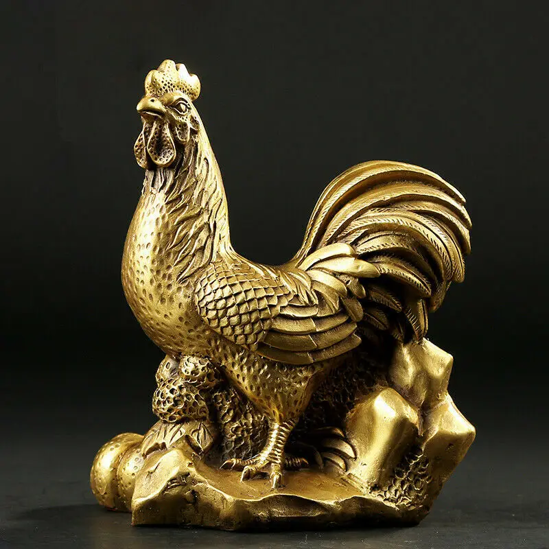 3.7" Exquisite Chinese Brass Handmade Lucky Shoe-Shaped Gold Ingot Chicken Chinese Zodiac of Rooster Statue
3.7" Exquisite Chinese Brass Handmade Lucky Shoe-Shaped Gold Ingot Chicken Chinese Zodiac of Rooster Statue