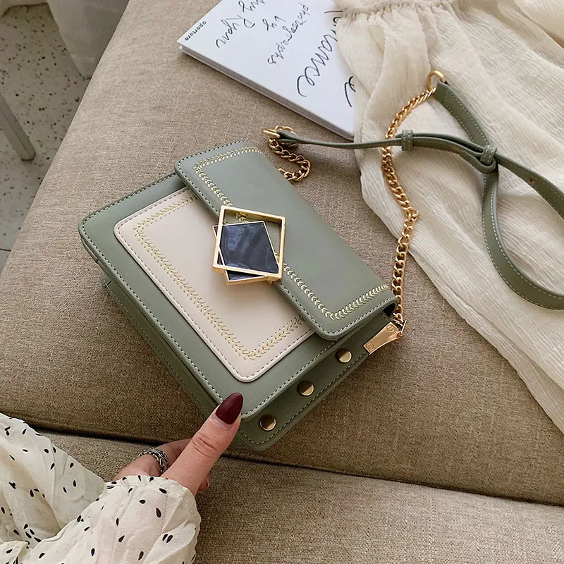 Chain pu leather messenger bag women's 2022 small shoulder simple bag special lock design female travel handbag
Chain pu leather messenger bag women's 2022 small shoulder simple bag special lock design female travel handbag