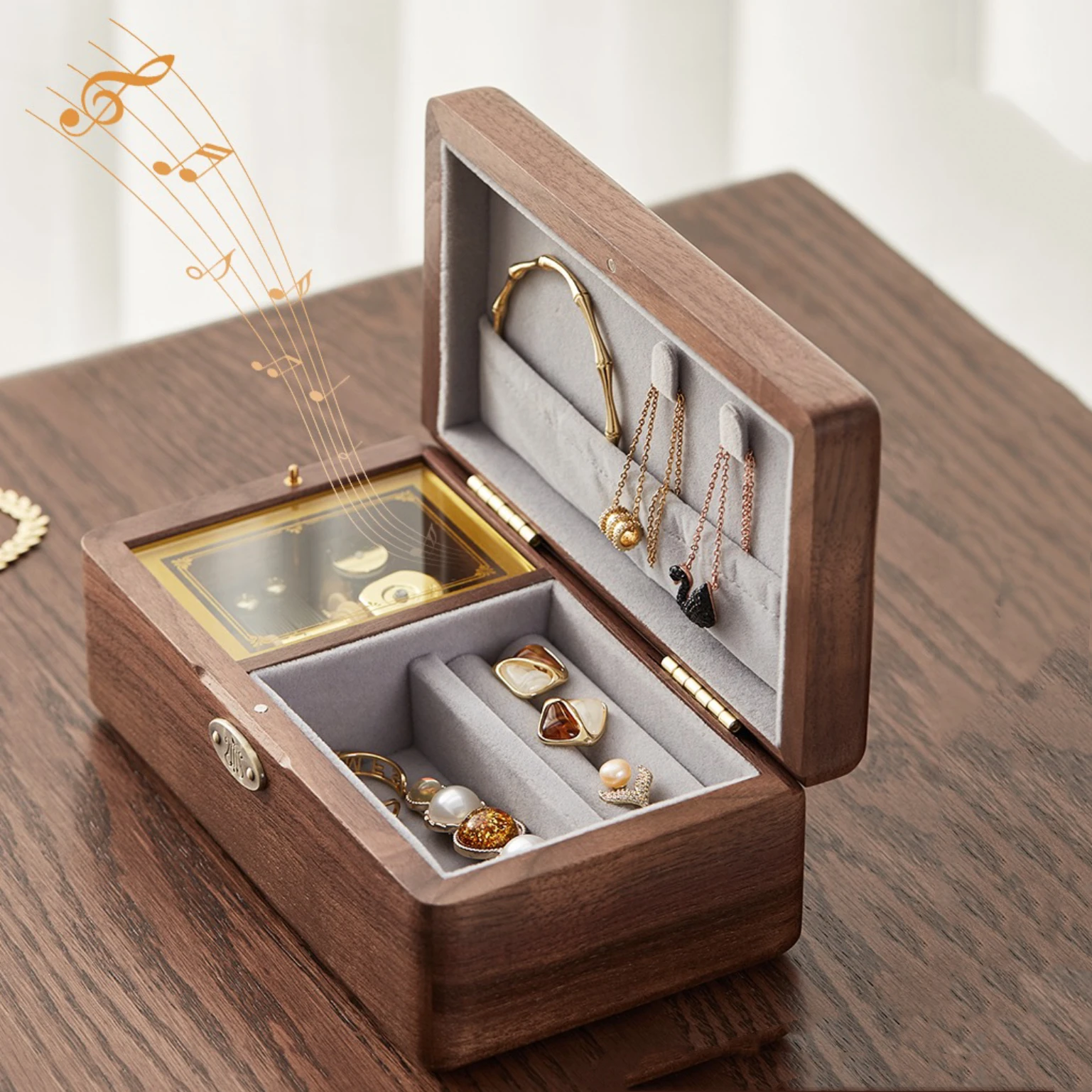 Wooden music box Exquisite jewelry box music box Sky City girl girl birthday Valentine's Day gift
Wooden music box Exquisite jewelry box music box Sky City girl girl birthday Valentine's Day gift