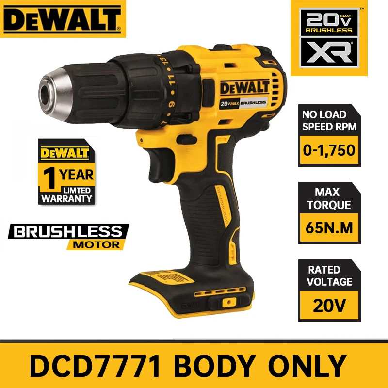 DEWALT DCD7771 Cordless Compact Driver Drill Tool Only 20V Brushless Motor Rechargeable Screwdriver Lithium Battery Power Tools 
DEWALT DCD7771 Cordless Compact Driver Drill Tool Only 20V Brushless Motor Rechargeable Screwdriver Lithium Battery Power Tools
