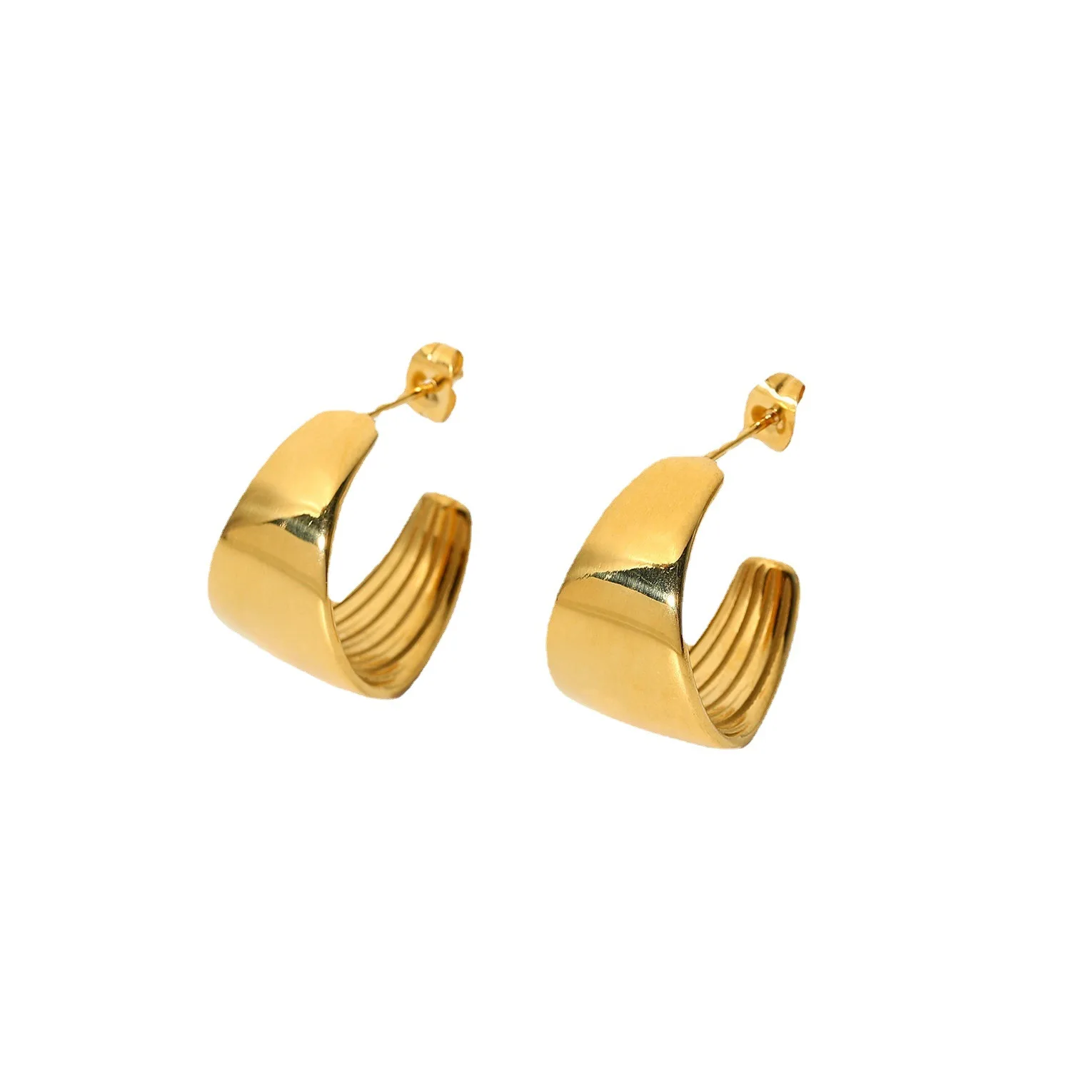 Stainless Steel PVD 18K Gold Plated Tarnish Waterproof Geo Hoop Earrings For Woman Jewelry Wholesale Trendy
Stainless Steel PVD 18K Gold Plated Tarnish Waterproof Geo Hoop Earrings For Woman Jewelry Wholesale Trendy