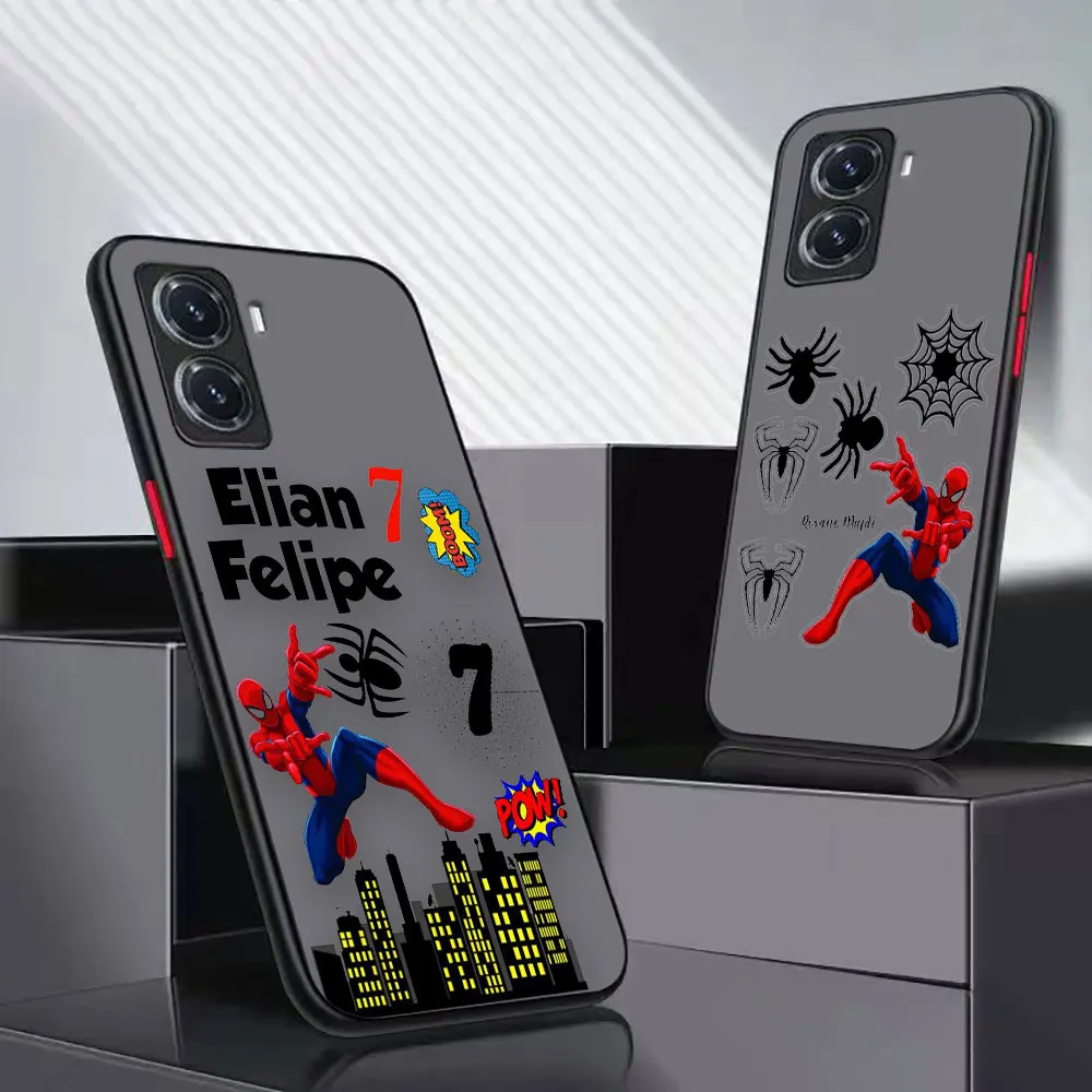 

Matte Case Funda Coque For VIVO Y93 91C 91 85 77 76S 76 75 72 5G 70S 67 53 52S 51 50 35 22S 2020 Case Legends Series Spider-man