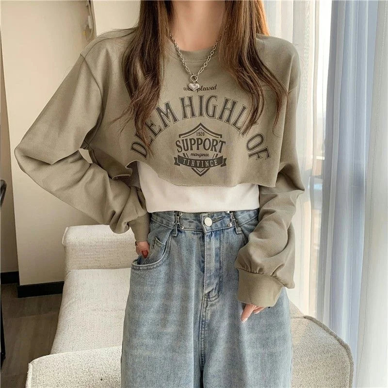 Two Piece Short Sweater Women Thin Suspender Vest Overlay Design Long Sleeve Top 2022 Spring Autumn
Two Piece Short Sweater Women Thin Suspender Vest Overlay Design Long Sleeve Top 2022 Spring Autumn