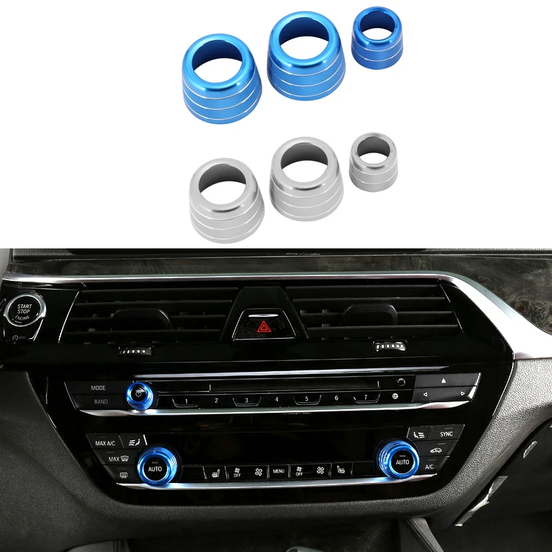 3PCS Car Air Conditioning Knobs Auto Audio Volume Control Button Ring Trim Cover For BMW New 5 Series 528li 530li 540li G38 X3
3PCS Car Air Conditioning Knobs Auto Audio Volume Control Button Ring Trim Cover For BMW New 5 Series 528li 530li 540li G38 X3