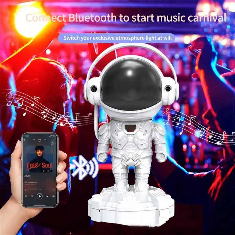 

Astronaut Starlight Projector Lamp Bluetooth Music Colorful Starry Sky Atmosphere Light Bedroom Party Decoration Ambience Lamp