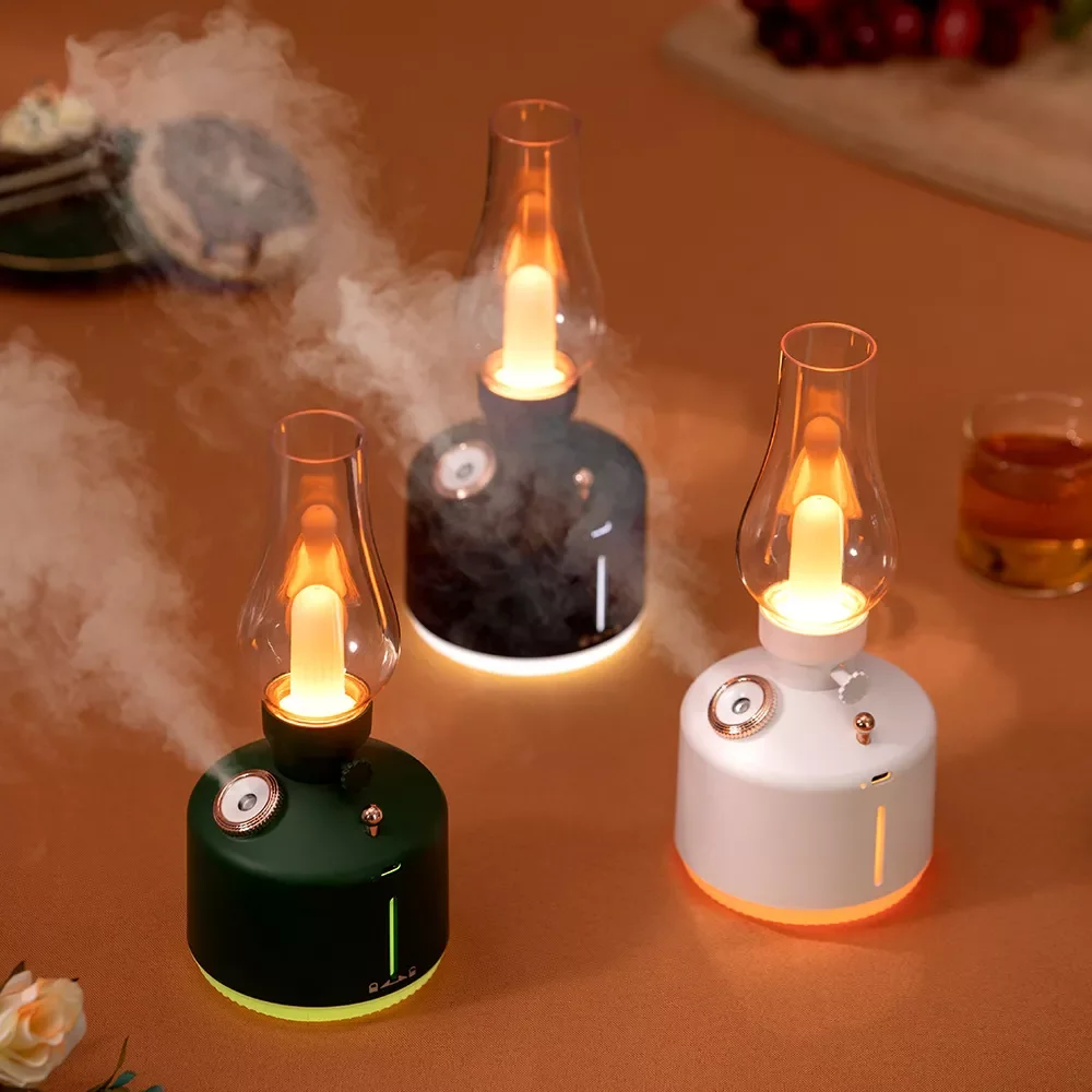 Portable Retro Lamp Air Humidifier 1200mAh USB Rechargeable Sprayer Wireless Aroma Water Mist Diffuser with LED Night Light
Portable Retro Lamp Air Humidifier 1200mAh USB Rechargeable Sprayer Wireless Aroma Water Mist Diffuser with LED Night Light