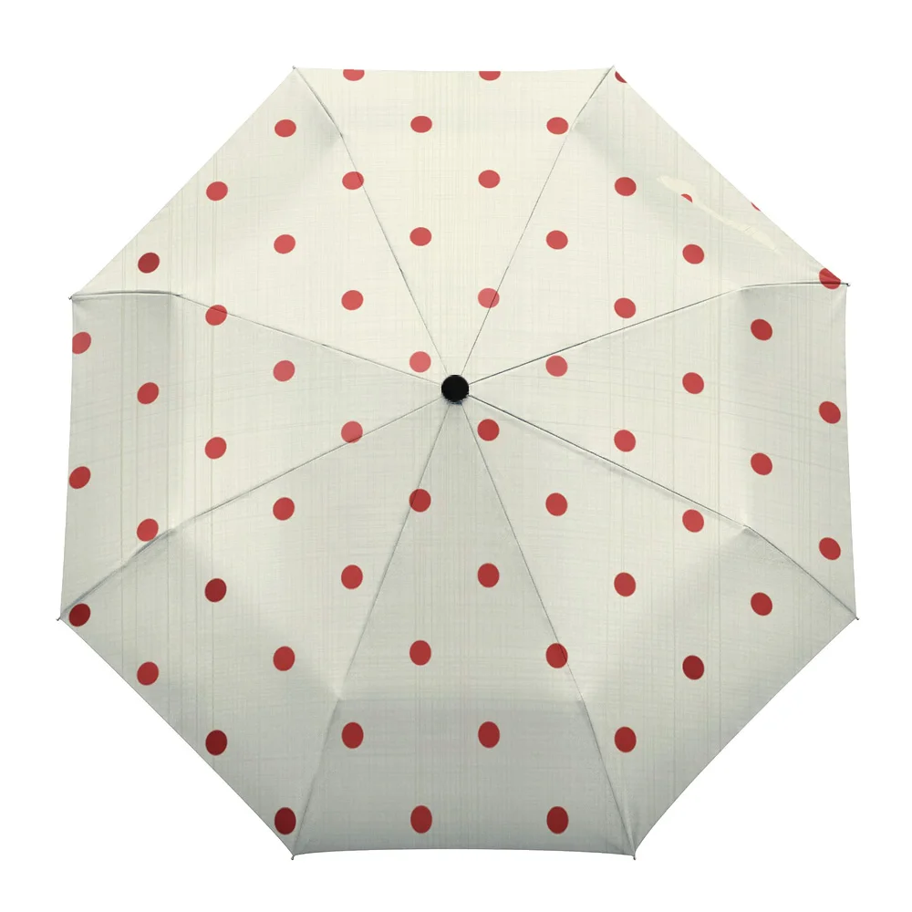 Dot Red Beige Fully-automatic Rain Umbrella Outdoor Foldable Sun Umbrella for Kids Women Males Eight Strands Umbrella
Dot Red Beige Fully-automatic Rain Umbrella Outdoor Foldable Sun Umbrella for Kids Women Males Eight Strands Umbrella