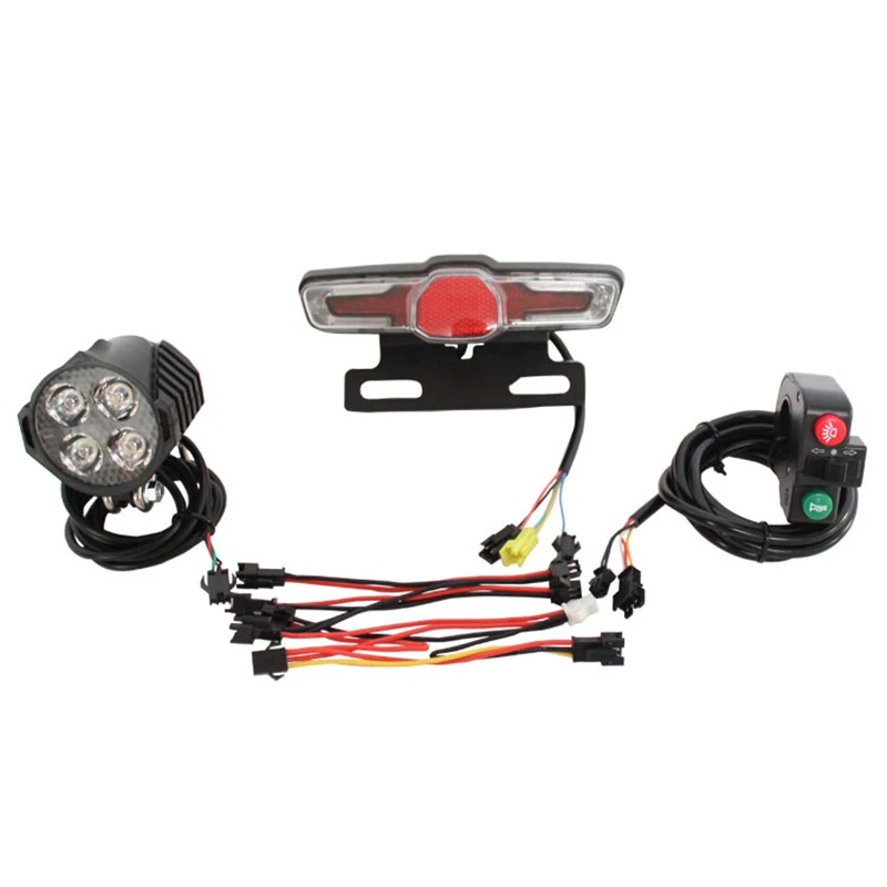 12V-60V 12W LED Electric Bicycle Headlight Horn Tail Light Switch Assembly Rear Light With Brake And Steering Scooter Accessory
12V-60V 12W LED Electric Bicycle Headlight Horn Tail Light Switch Assembly Rear Light With Brake And Steering Scooter Accessory