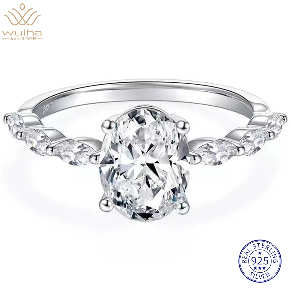 WUIHA Real 925 Sterling Silver Oval 2CT VVS1 Pass Test Diamond D Color Moissanite Rings Set for Women Wedding Gift Drop Shipping
WUIHA Real 925 Sterling Silver Oval 2CT VVS1 Pass Test Diamond D Color Moissanite Rings Set for Women Wedding Gift Drop Shipping