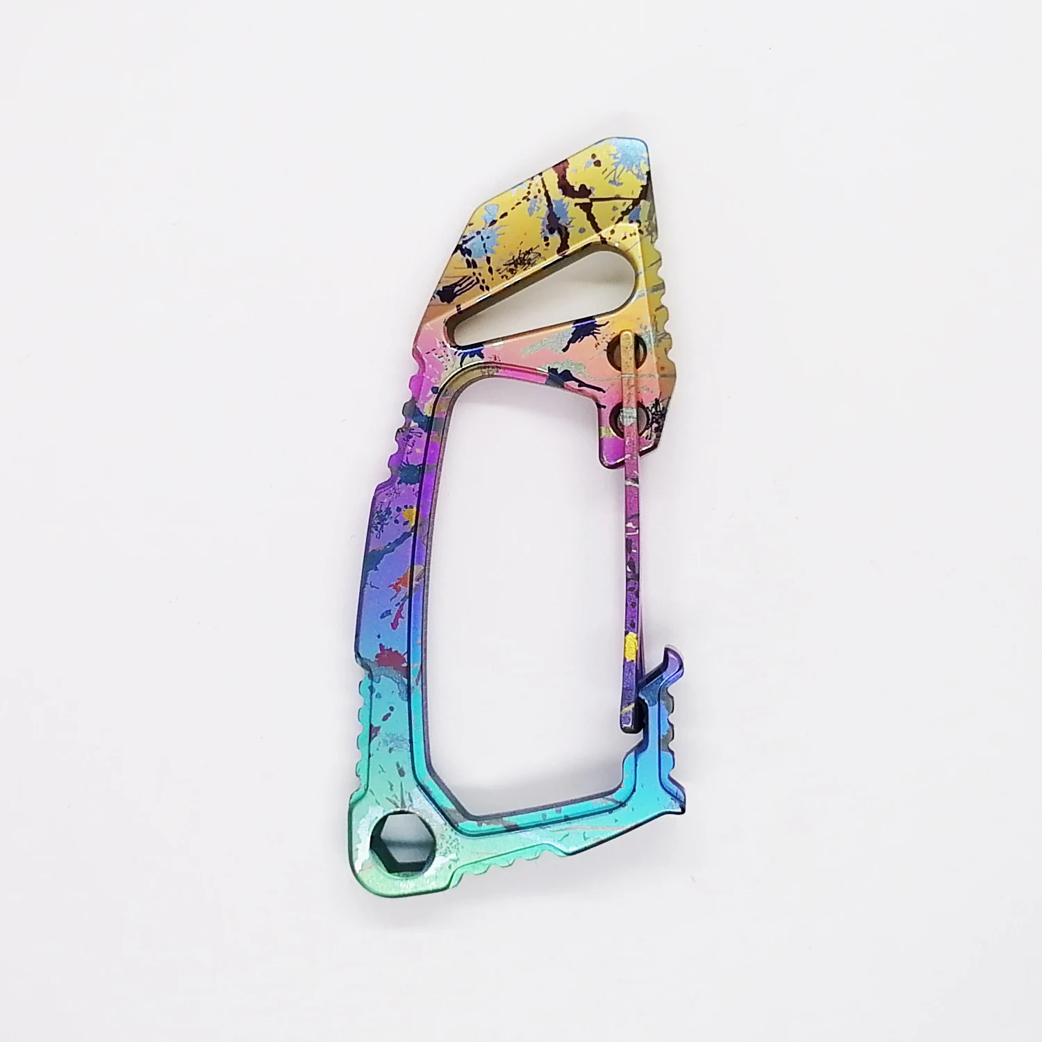 EDC Pocket Tools Titanium Alloy TC4 Keychain Multi Mini Carabiner Toolkit with Bottle Opener Screwdriver for Camping
EDC Pocket Tools Titanium Alloy TC4 Keychain Multi Mini Carabiner Toolkit with Bottle Opener Screwdriver for Camping