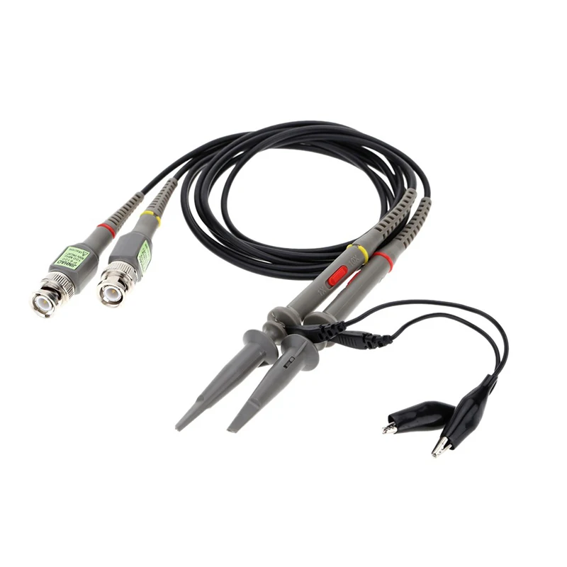 

2pcs P6100 Oscilloscope Probe Kit 100MHz 1X 10X High Precision Scope Analyzer Alligator Clip Probes Test Lead Diagnostic Tool