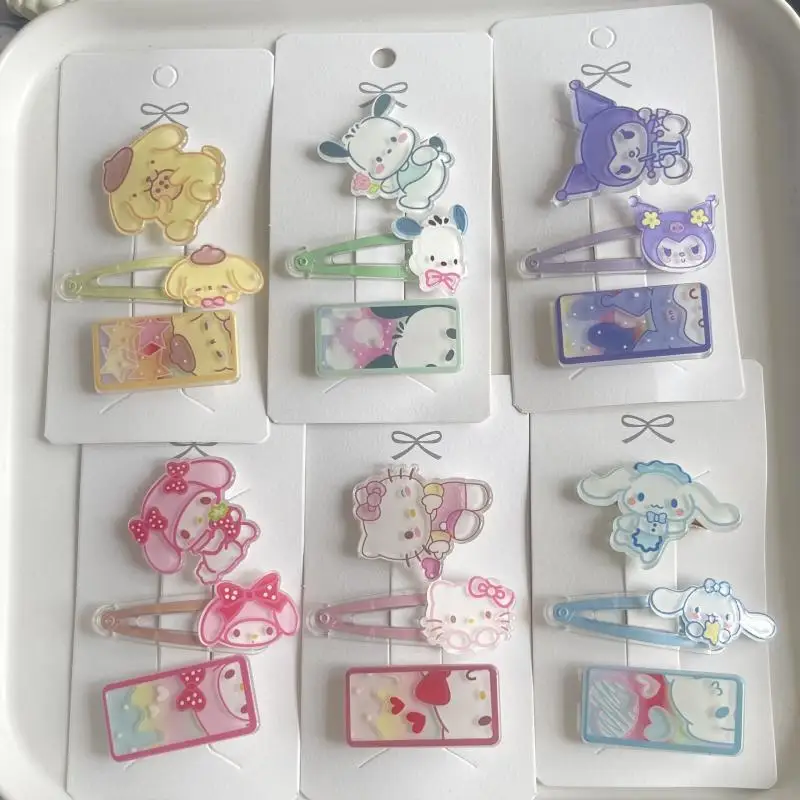 3Pcs Kawaii Sanrio Anime Hairpin Cute Kuromi Hello Kitty Little Fresh Fashion Sweet Cartoon Hair Ornaments Girls Christmas Gift
3Pcs Kawaii Sanrio Anime Hairpin Cute Kuromi Hello Kitty Little Fresh Fashion Sweet Cartoon Hair Ornaments Girls Christmas Gift