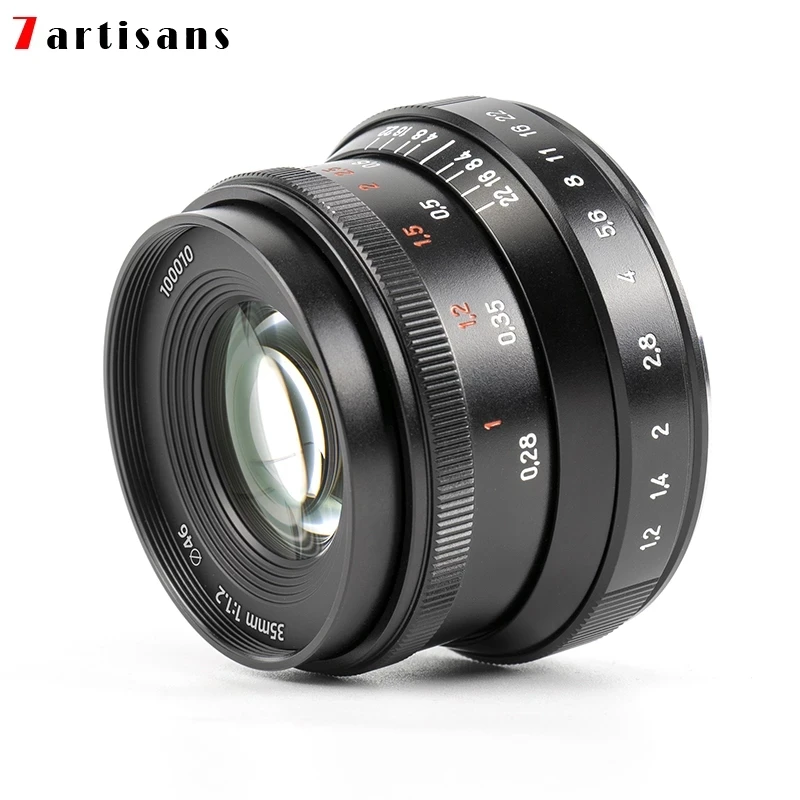 

7artisans 35mm F1.2 II MF Large aperture Prime Lens for Sony E/EOS-M/Nikon Z6 /Fuji XF/M4/3 A6500 A6300 X-S10 M50 E-M10III GX9